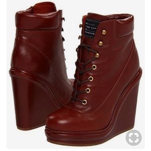 Marc by Marc Jacobs wedge lace up booties